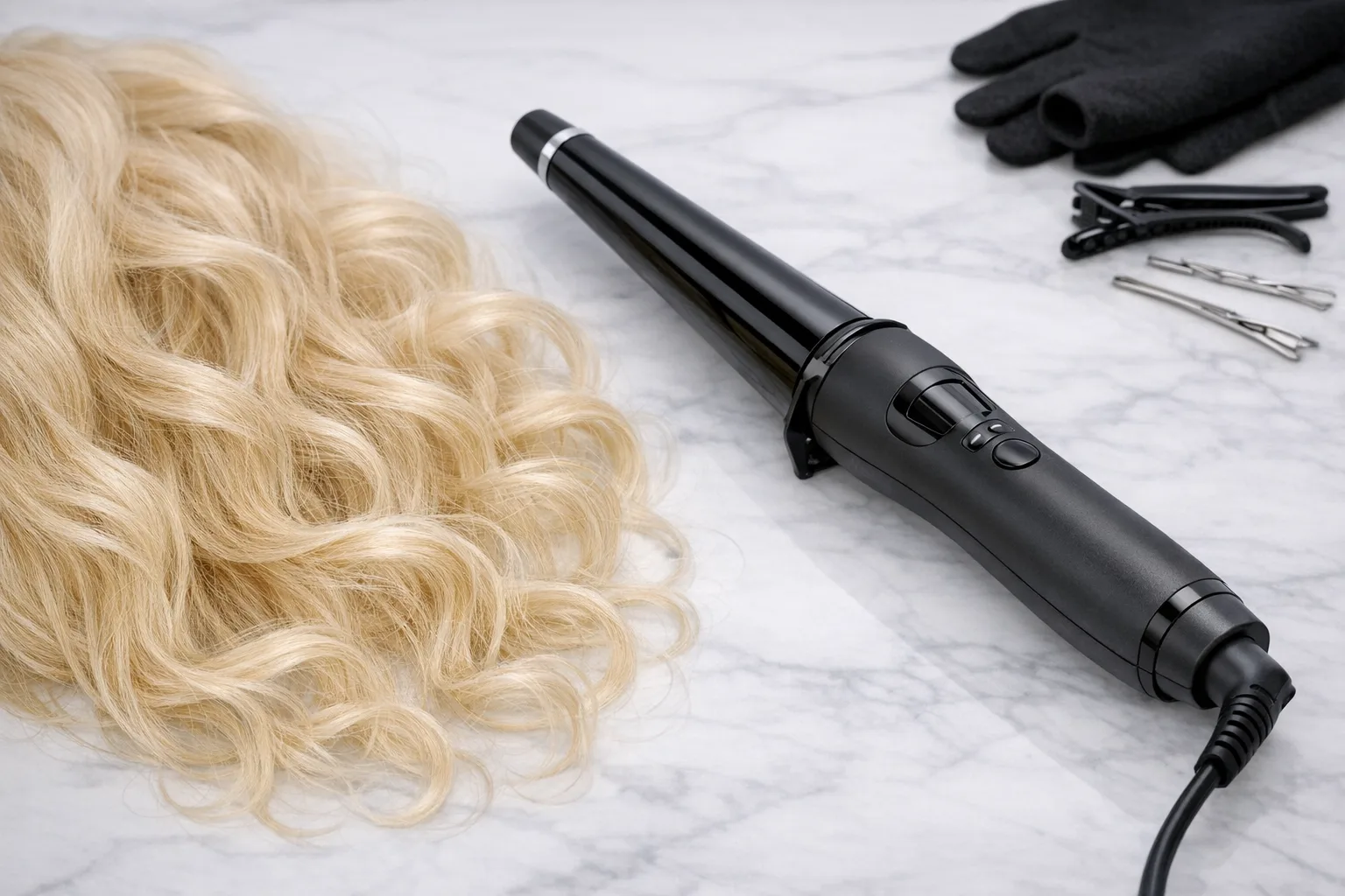 Engelshaar-Locken mit Lockenstab: Anleitung fuer feine, lockere Locken