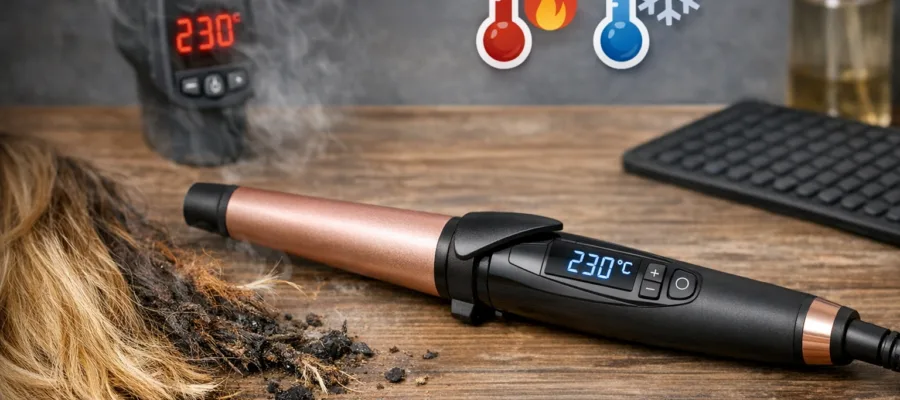 Warum zu hohe Temperaturen dem Haar schaden und wie man sie einstellt