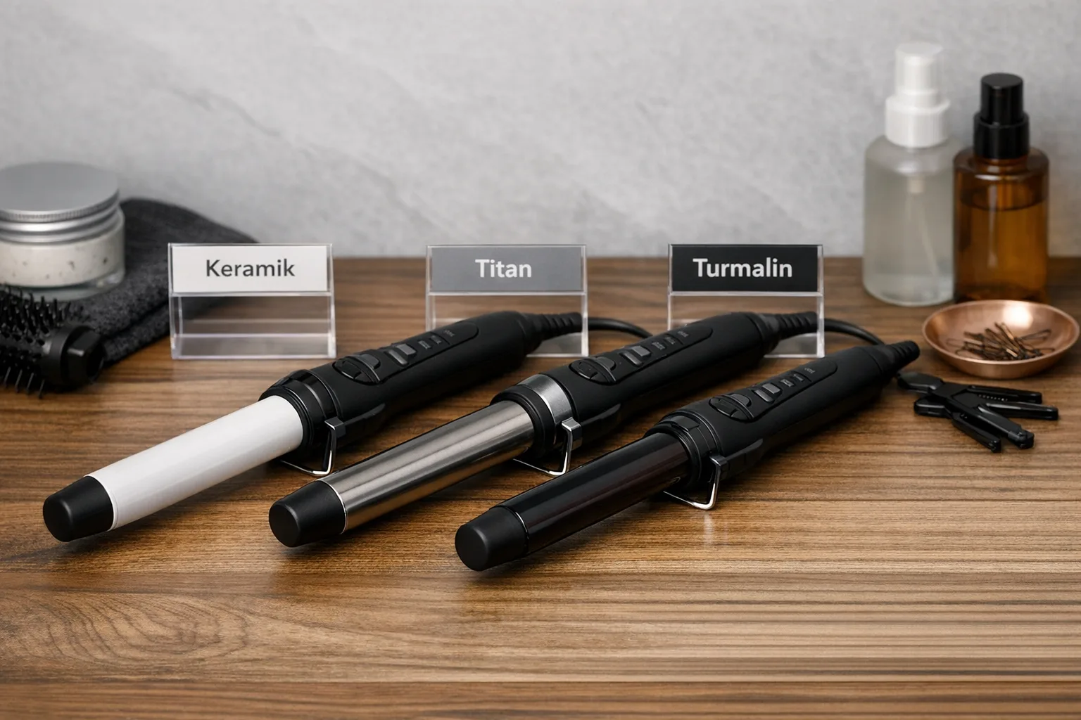 Lockenstab Arten im Vergleich: Keramik, Titan und Tourmalin – Welcher ist der richtige fuer dich?